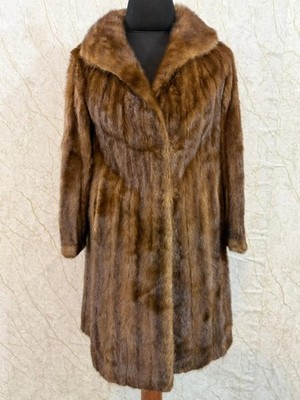 Vintage Brown Mink Fur Coat Women s Real Mink Long Jacket Classic Luxury Fur Coa