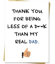 OJsensai Funny Fathers Day Card for Stepdad, Naughty Father s Day Gift for