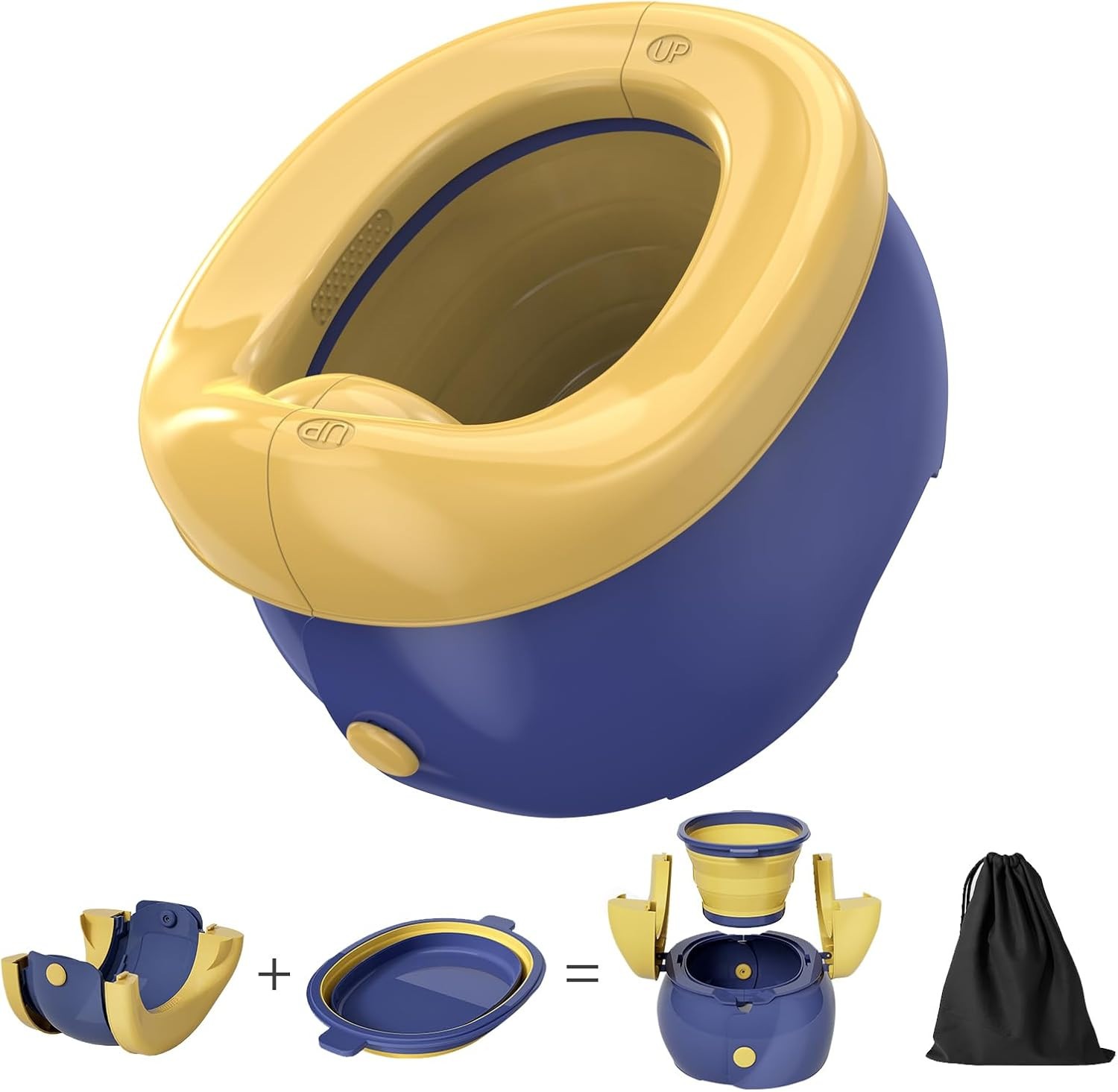 PORTABLE Foldable Potty Toilet Seat Chair with 100 Disposable Liners for Toddler