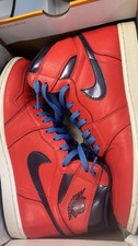 Jordan Air Jordan 1 David Letterman Men's High Top Leather Sneakers Red/Blue