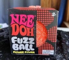 NEEDOH FUZZ BALL Flower Power Orange Edition Sensory/Stress Squishy Ball Sealed