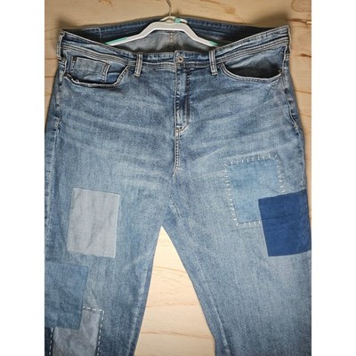 Anthropologie Pilcro and the Letterpress Patchwork Denim Jeans Blue