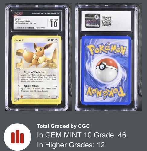 Eevee graded CGC 10 for sale on eBay