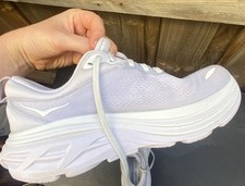 Hoka One One Bondi 8 Women’s Running Shoes AUS Size 7. White Max Cushion Trainer