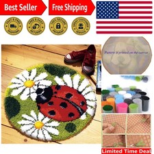Versatile 16x16 Inch Latch Hook Kit   Adorable Carpet Craft for All Seasons