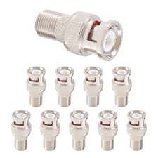 BNC Male to F Female CCTV Camera Coax Cable Connector (Pack of 10) Y1J64175