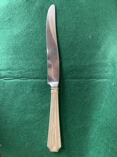 Lot of 5 Gorham Sterling Silver Handle Dinner Knives Floral Pattern Mono M 9.5”