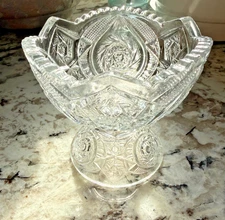 US Glass Comet No. 15101 Whirligig Buzz Star Child Miniature Glass Punch Bowl