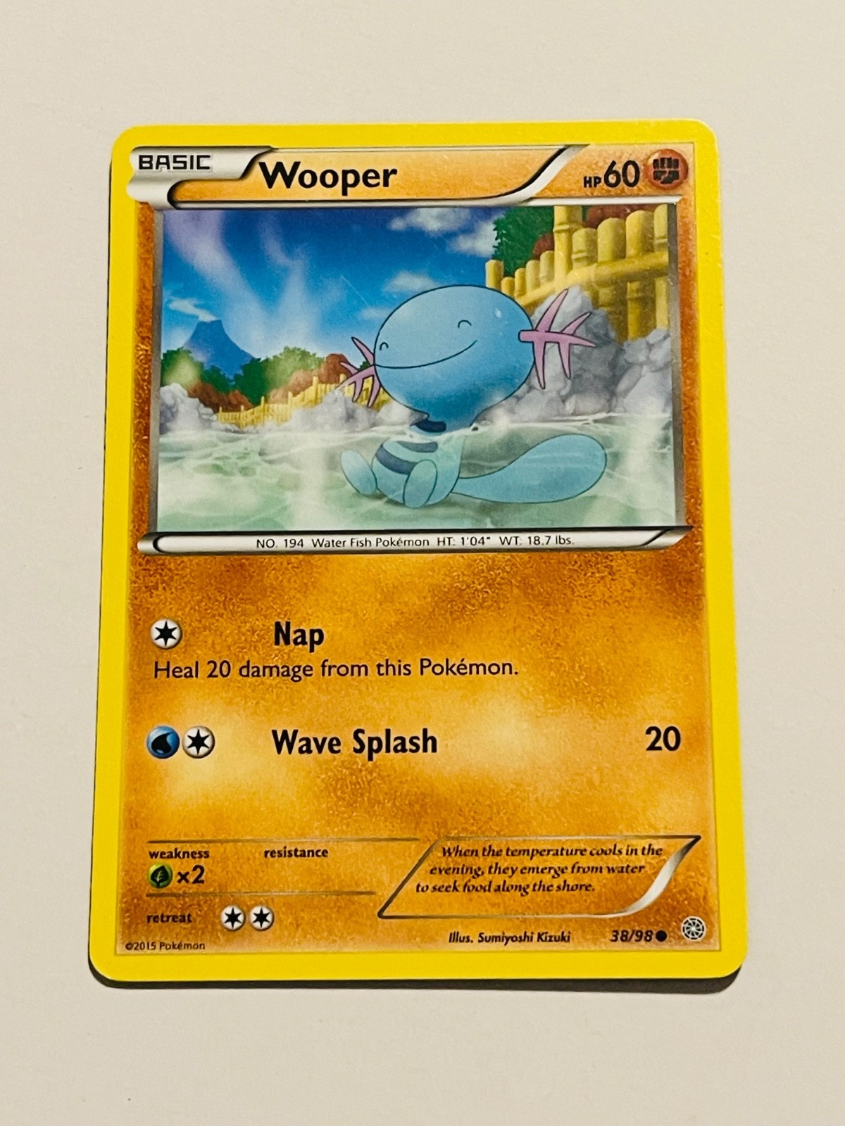 WOOPER 2015 Pokemon Ancient Origins Common POKÉMON 38/98