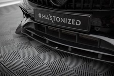 Frontlippe passend für Mercedes A AMG-Line W176 FL roter Kern + Hochglanz Flaps Frontlippe passend für Mercedes A AMG-Line W176 FL roter Kern + Hochglanz Flaps