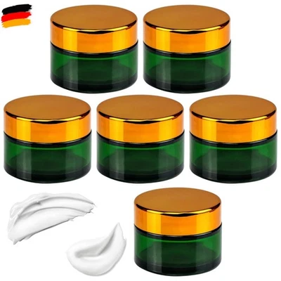 Glas Cremedose Leer,6 x Grün Glas Creme Tiegel Leerdose 30ml,Cremetiegel  - Bild 1 von 4
