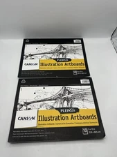 Lot of 2 Canson Artist Series Plein Air Watercolor Artboards 9"X12"-10 Boards