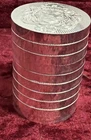 Lot Of 10 x 2 oz .999 Scottsdale Silver Stacker Rounds Roll 20 oz .999 Silver