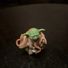 Vintage 1980 Star Wars Yoda Action Figure with Utility Belt,Cane, Cape And Snake