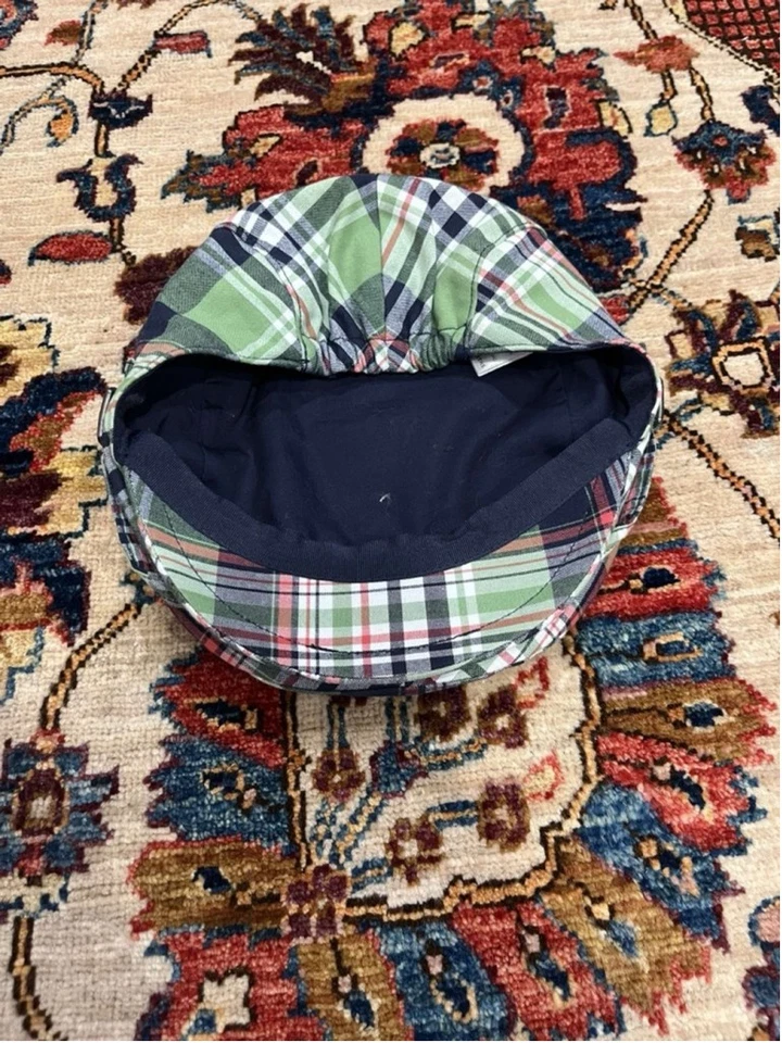 Gorra de Newsboy Janie and Jack Babies Azul y Verde a Cuadros Talla 12 a 24 Meses Foto 4 de 4