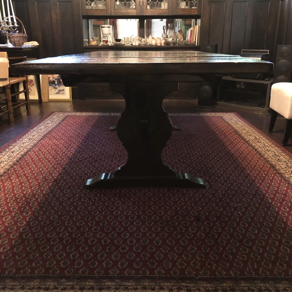 Antique Monastic Imported English Soft Pine Dining Table 100" Long! - Image 3 of 4