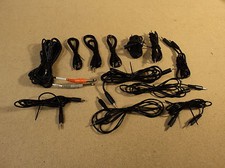 Standard Audio Cords and Cables Black Lot Of 12 Assorted Lengths