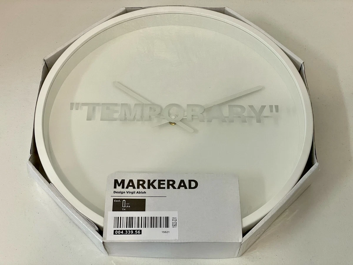 Just Received Ikea x Virgil Abloh Wall Clock Markerad 