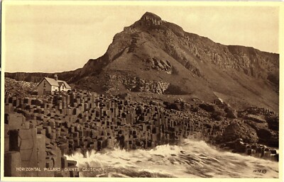 IRELAND Giants Causeway Horizontal Pillars in County Antrim Vintage Postcard