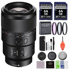 Sony FE 90mm F/2.8 Macro G OSS SEL90M28G Lens w/ Advance Accessories Bundle