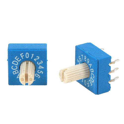 1PCS 0-F Rotary Encoder Switch with Handle 16-bit 8421C Positive Code 3 ...