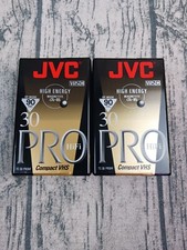  2 New / Sealed JVC EP 90 Min VHS-C Blank Recordable Tape Pack Hi-fi Compact