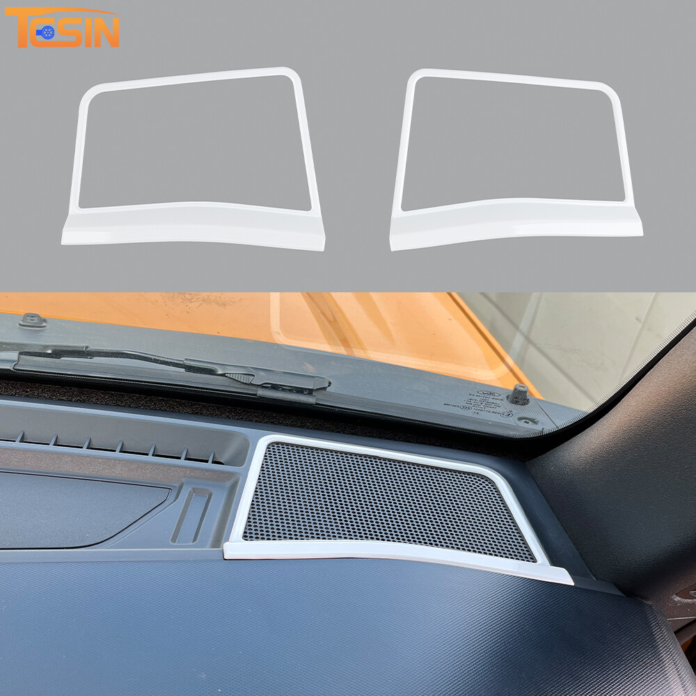 2x Interior A pillar Speaker Trim Cover Accessories for Ford Bronco 2021+ White