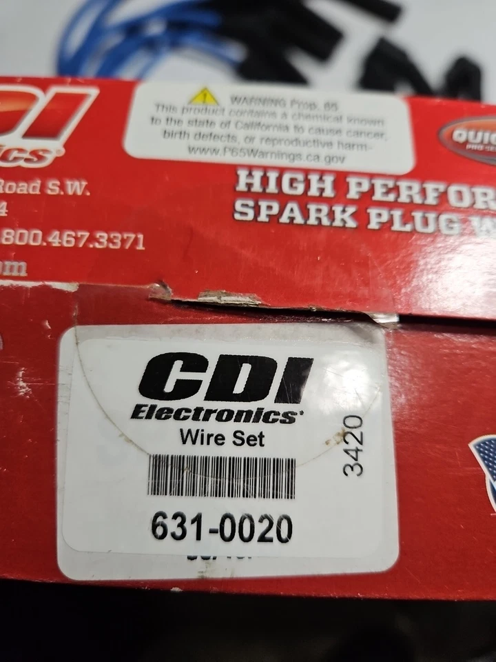 CDI 631-0020 Marine 8mm Spark Plug Wire Set For MerCruiser 84-881698, R2S1 - Image 3 of 4