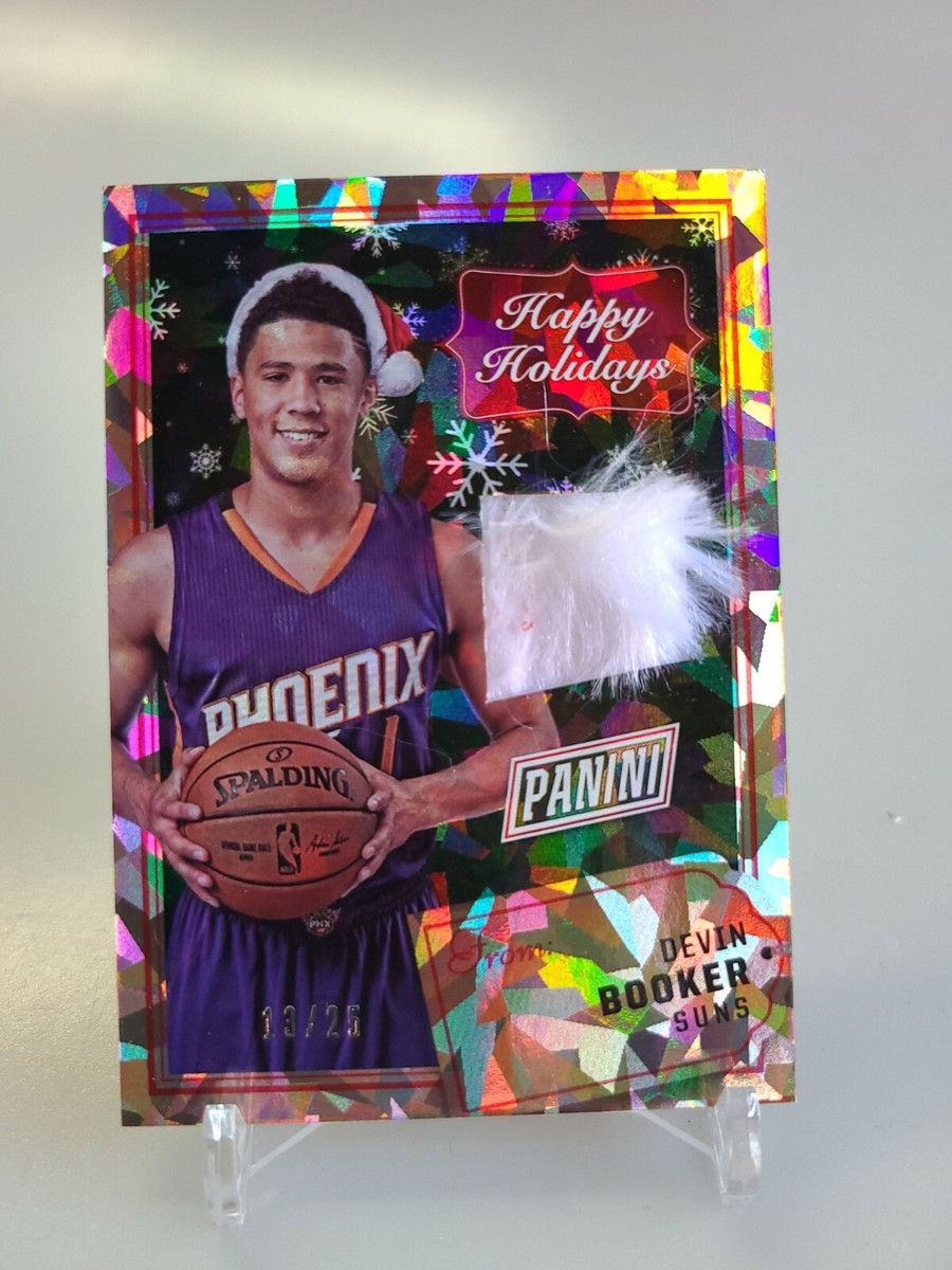 Devin Booker 2017 Panini Black Friday Cracked Ice Santa Hat Relic