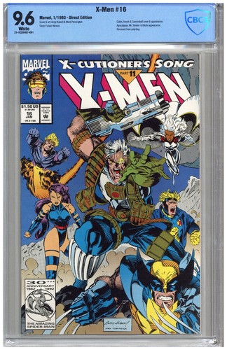 X-Men   # 16   CBCS   9.6   NM+   White pages  1/93   Cable, Havok & Cannonball 