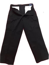 Lot 3 Cintas Comfort Flex Black Cargo Work Pants Size 34x33 #270-35 Relaxed Fit
