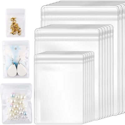 Dustproof PVC Self Sealing Plastic Jewelry Zip-Locks Bags Gift Packaging Pouches