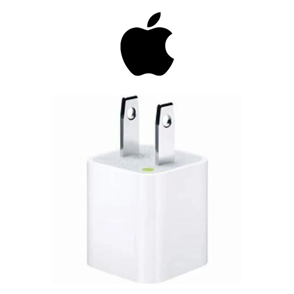 Cargador de pared USB blanco bloque adaptador de corriente enchufe de CA enchufe de EE. UU. (de Apple iPhone) Foto 2 de 4