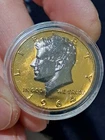 1964 Kennedy Half Dollar - 90% Silver - Black Ruthenium & 24kt Gold Enhanced