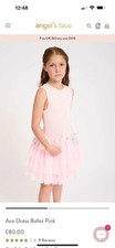 BNWOT ANGELS FACE GIRLS AGE 10-11 PINK ?ACE? DRESS RRP �80