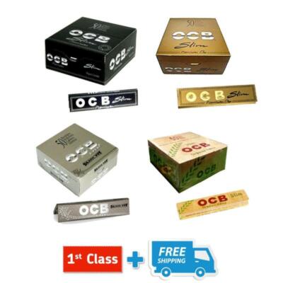 OCB PREMIUM SCHWARZ, GOLD, X-PERT SLIM FIT KING SIZE SLIM, BIO BLÄTTCHEN