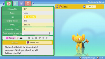 Ultra Shiny 6IV Shinx Pokemon Brilliant Diamond Shining Pearl Fast Trade
