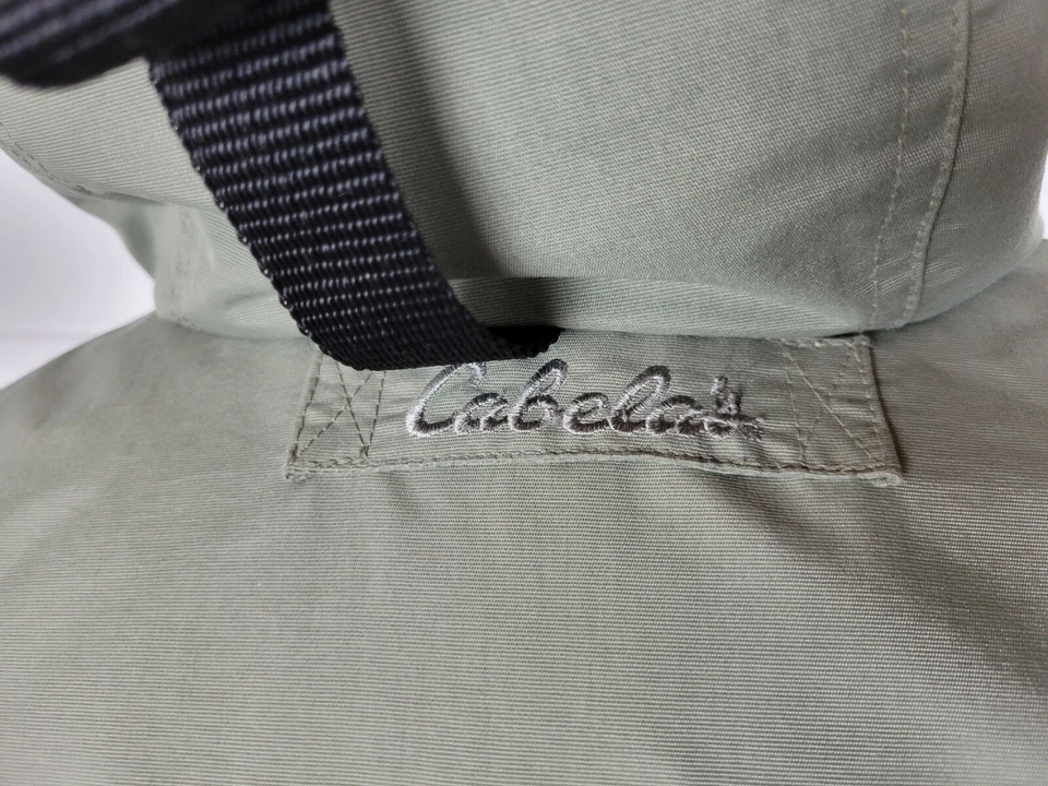 Cabelas Mens Waterproof Dry Plus System Hooded Coat Green Gray L - Image 4 of 4