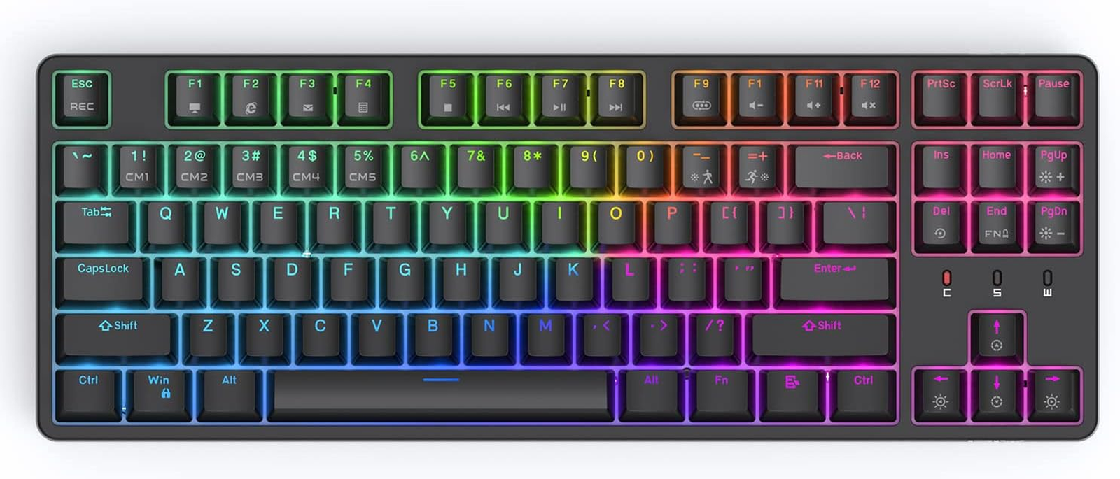 CIY X77 Hot-Swappable RGB Mechanical Gaming Keyboard with USB-C Connectivity and Anti-Ghosting Features for Enhanced Performance-image