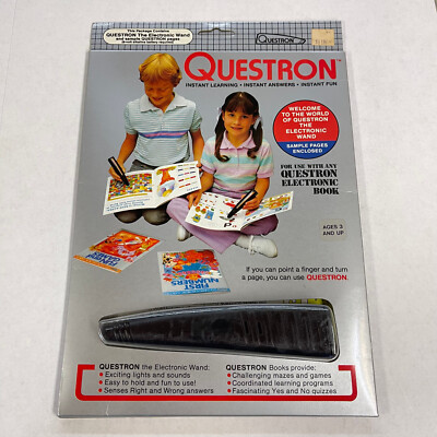Rare Vintage (New in Package) Questron Electronic Wand w/Sample Workbook Pages