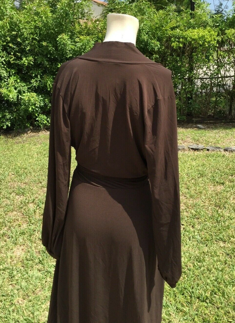 ABITO MICHAEL KORS MARRONE ELASTICIZZATO CON CINTURA MANICA LUNGA Tg L