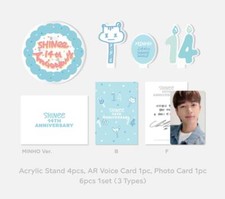 SHINee 14th Anniversary OFFICIAL MD GOODS Acrylic Stand  AR Voice Card Set NEW