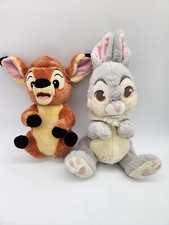 Disney Parks Lot of 2 Plush Bambi and Thumper Read 