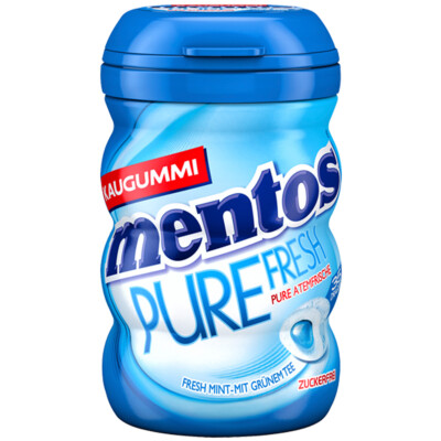 Mentos Kaugummi Pure Fresh Mint Geschmack in toller Curvy Dose 70g