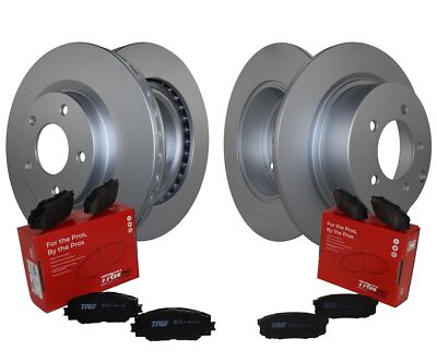 Front & Rear Brake Kit Disc Rotors & TRW Ceramic Pad Set For Chrysler Dodge Jeep