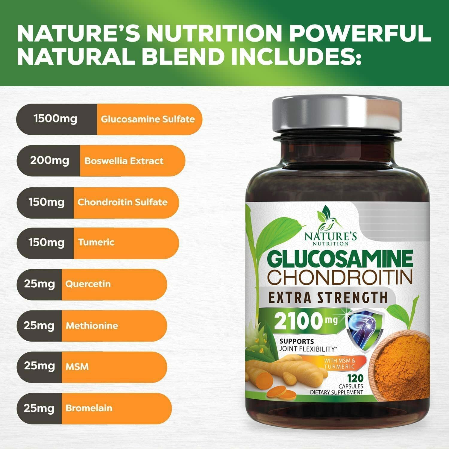 Glucosamine Chondroitin Turmeric MSM Triple Strength Joint Support