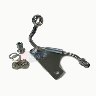 #ad Chrome Low Mount GM Type II Power Steering Pump Pressure Hard Line Kit 6AN Out $29.95