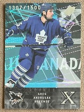 Greg Andrusak 2000-01 SPx Rookie #109 /1500 San Jose Sharks Numbered Hockey RC