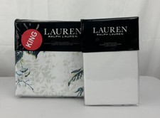 New Lauren Ralph Lauren Eden King Duvet Cover Set 1 European Sham Blue Floral