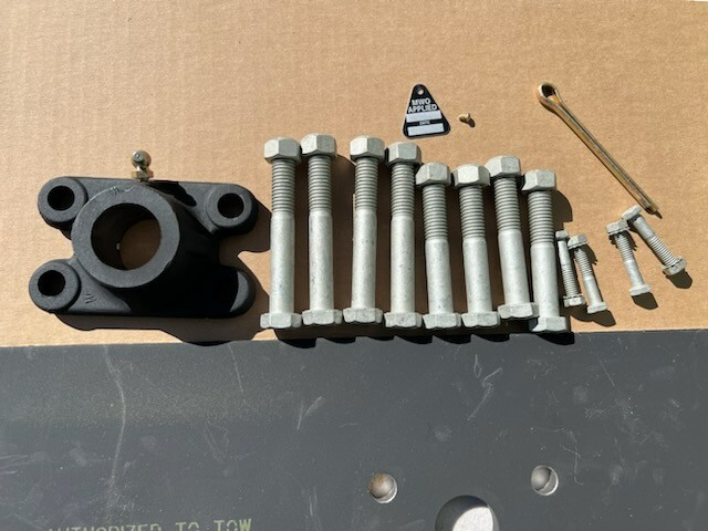 M998 M1165 M1123 M1152 AIR LIFT REAR BUMPER REINFORCEMENT PLATE PINTLE ...